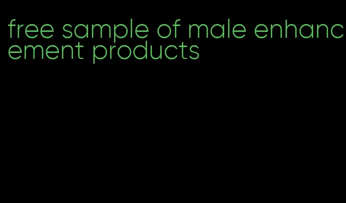 free sample of male enhancement products