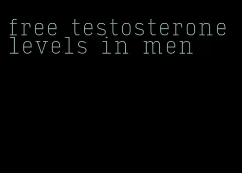 free testosterone levels in men