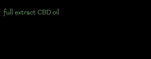 full extract CBD oil