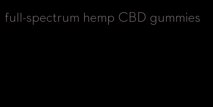 full-spectrum hemp CBD gummies