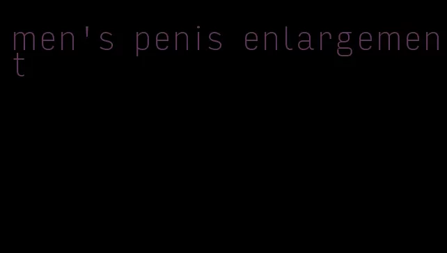 men's penis enlargement