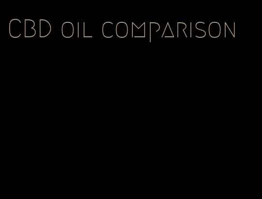 CBD oil comparison