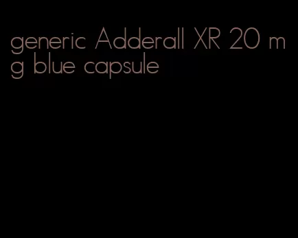 generic Adderall XR 20 mg blue capsule