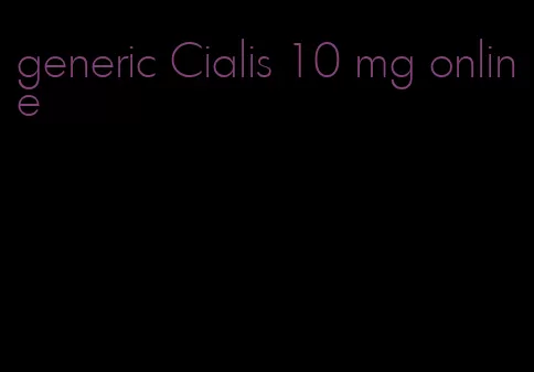 generic Cialis 10 mg online