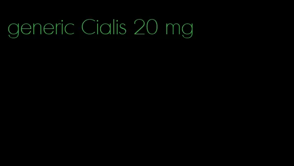 generic Cialis 20 mg