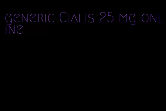 generic Cialis 25 mg online