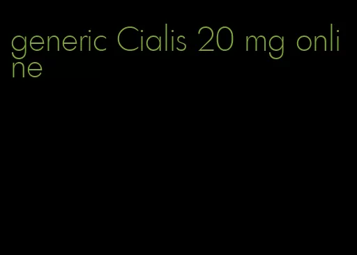 generic Cialis 20 mg online