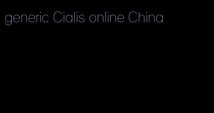 generic Cialis online China