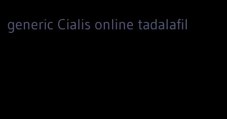 generic Cialis online tadalafil