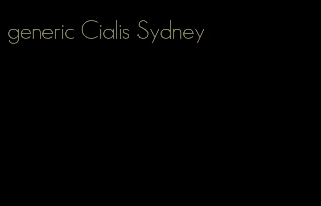 generic Cialis Sydney