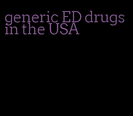 generic ED drugs in the USA