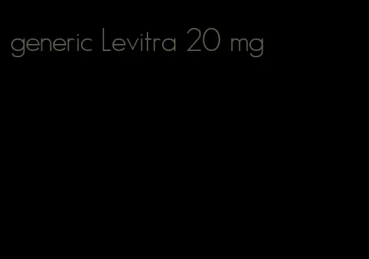 generic Levitra 20 mg