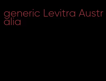 generic Levitra Australia