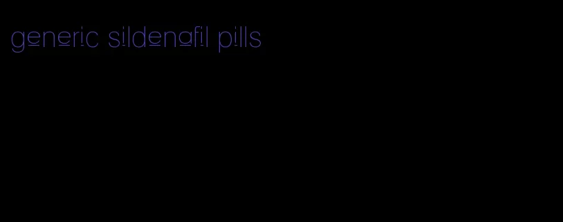 generic sildenafil pills