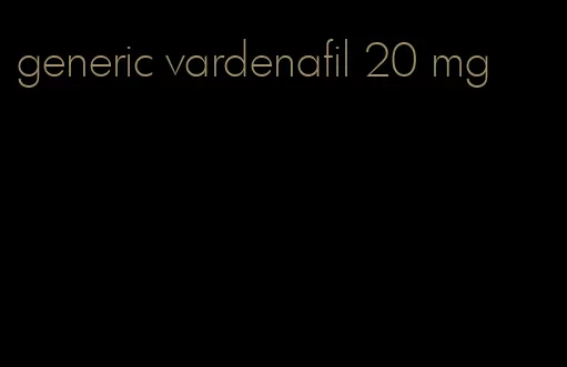 generic vardenafil 20 mg