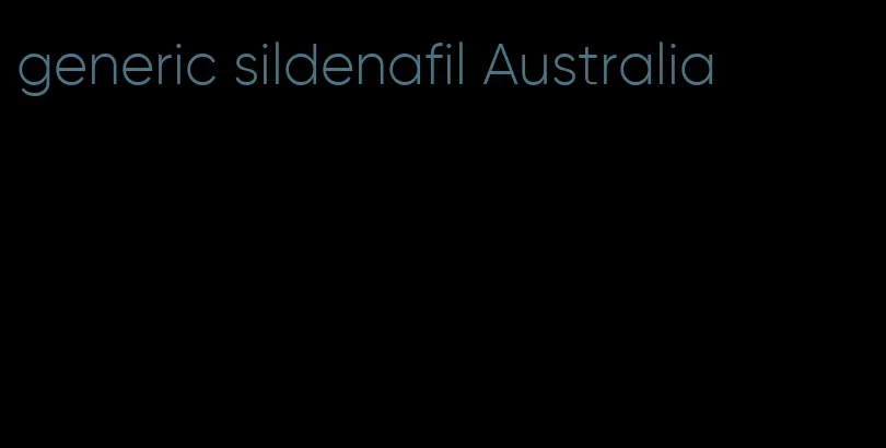 generic sildenafil Australia