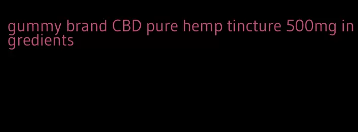 gummy brand CBD pure hemp tincture 500mg ingredients