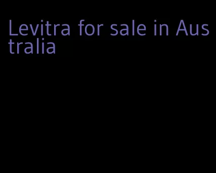 Levitra for sale in Australia