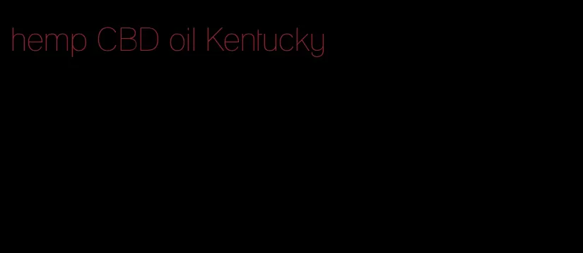 hemp CBD oil Kentucky