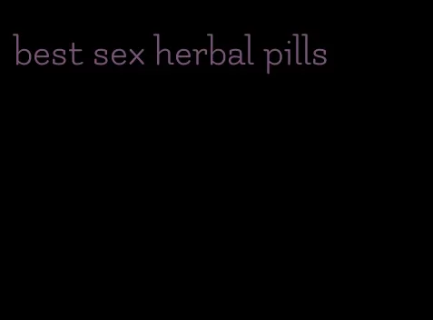 best sex herbal pills