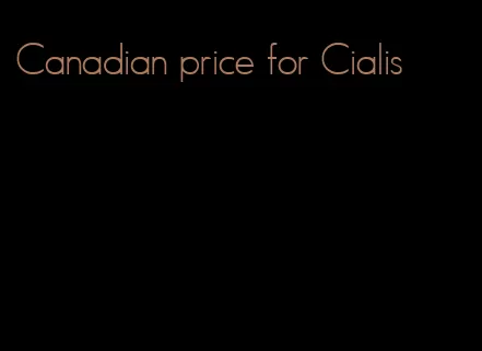 Canadian price for Cialis