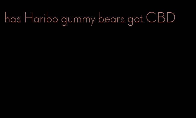 has Haribo gummy bears got CBD