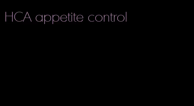 HCA appetite control