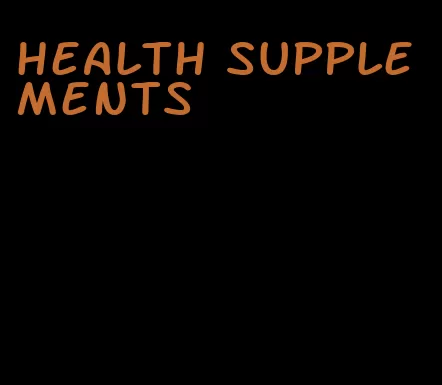 health supplements