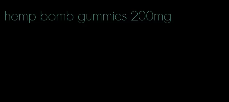 hemp bomb gummies 200mg