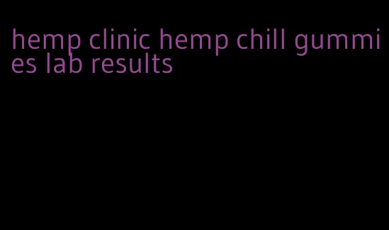 hemp clinic hemp chill gummies lab results