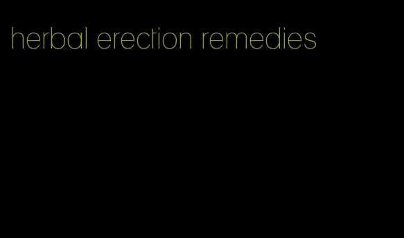 herbal erection remedies