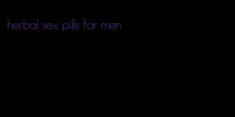 herbal sex pills for men