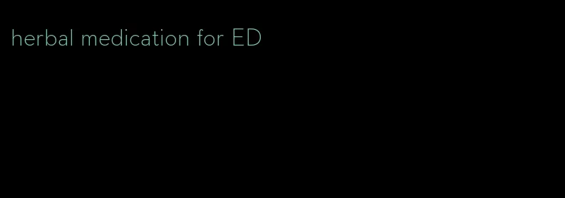 herbal medication for ED