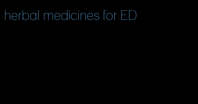 herbal medicines for ED