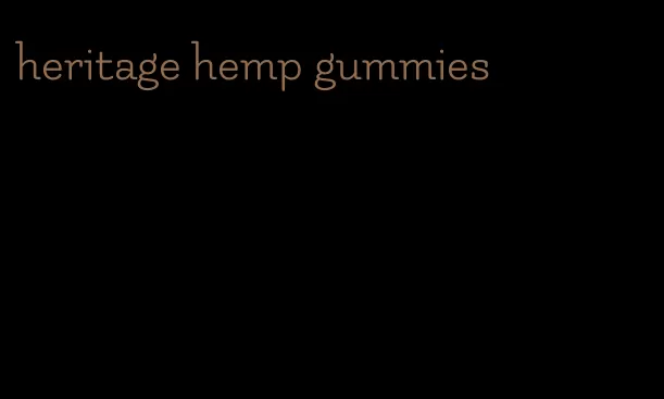 heritage hemp gummies