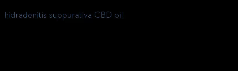 hidradenitis suppurativa CBD oil