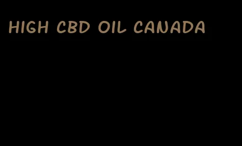 high CBD oil Canada