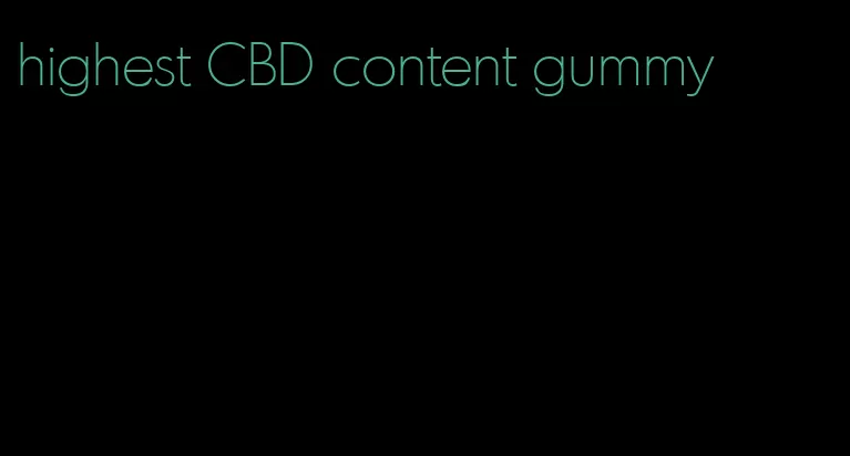 highest CBD content gummy