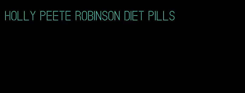 Holly Peete Robinson diet pills