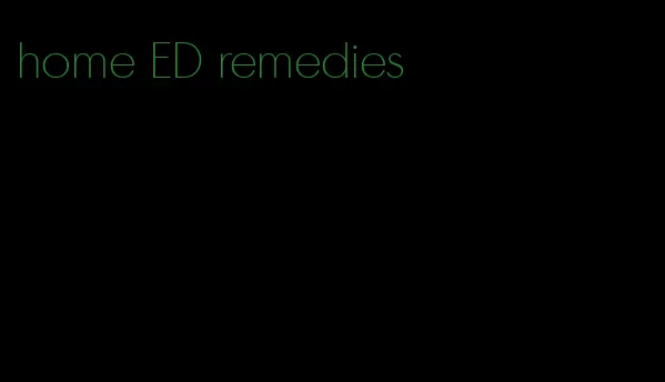 home ED remedies