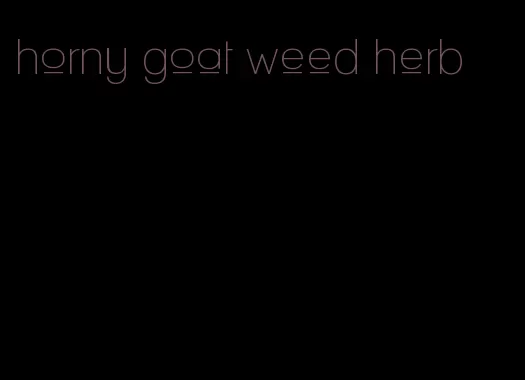 horny goat weed herb