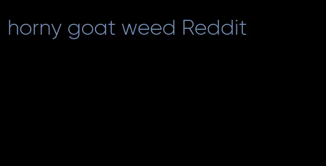 horny goat weed Reddit