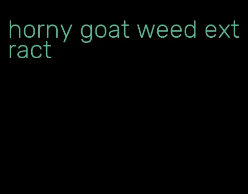 horny goat weed extract