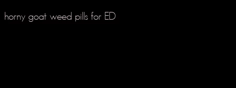 horny goat weed pills for ED