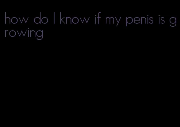 how do I know if my penis is growing