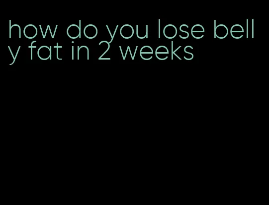 how do you lose belly fat in 2 weeks