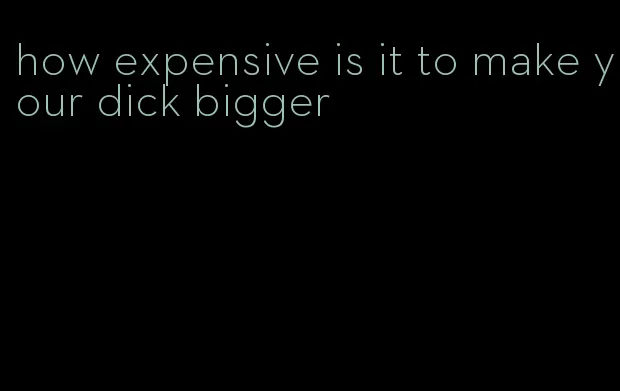 how expensive is it to make your dick bigger