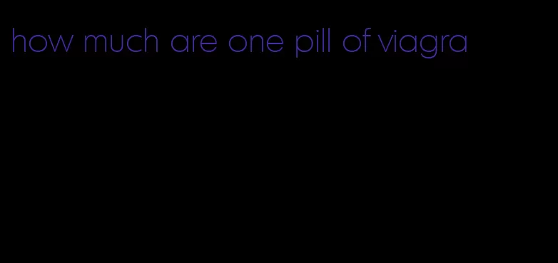 how much are one pill of viagra