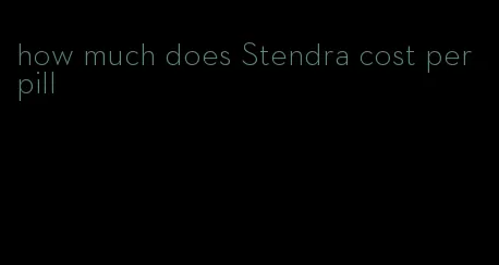 how much does Stendra cost per pill