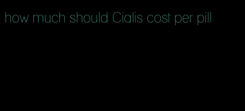 how much should Cialis cost per pill